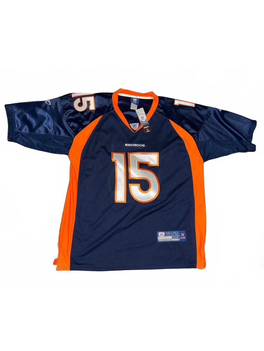 Denver Broncos NFL Onfield Tim Tebow #15 Jersey Size 52 Navy Blue Orange NWT